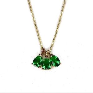 Emerald and gold necklace